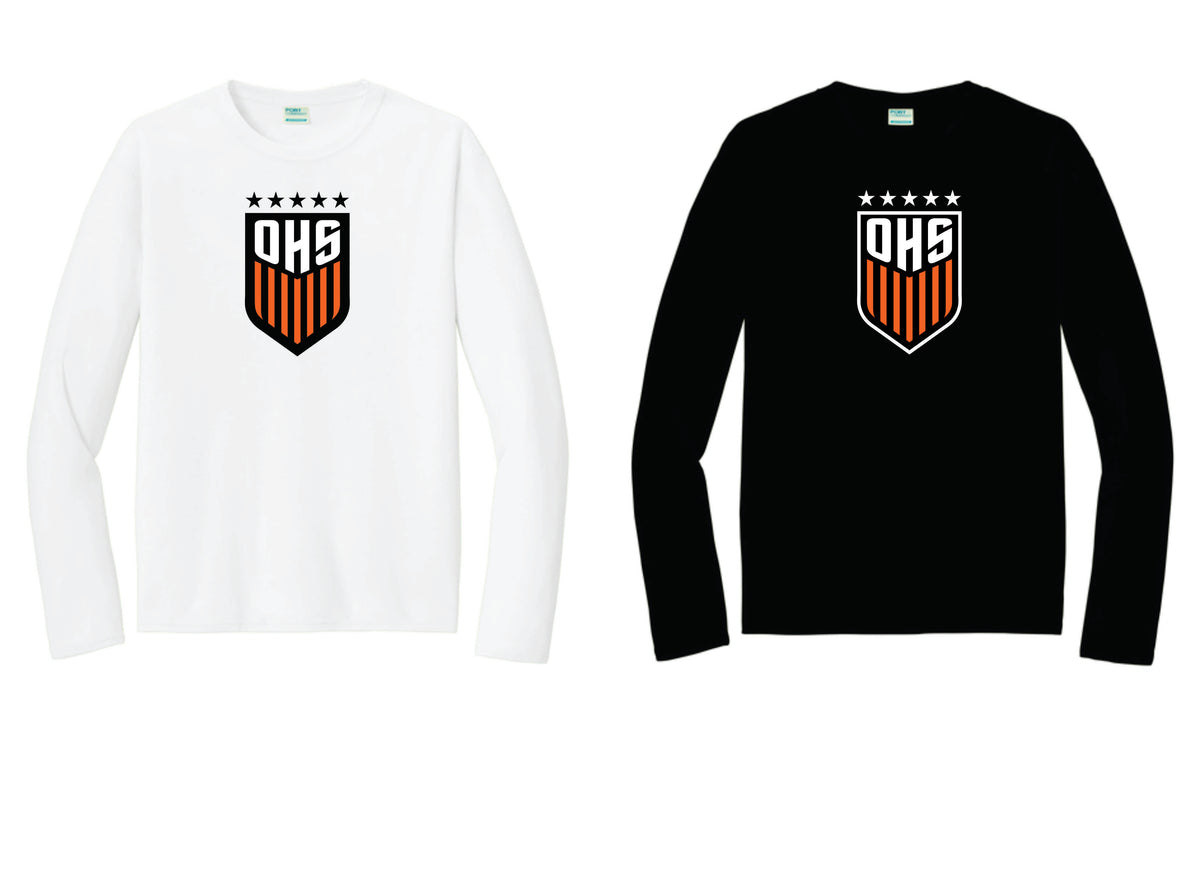 OHS BS Long Sleeve Performance Tee. Black, White. Unisex and Youth Sizes V1