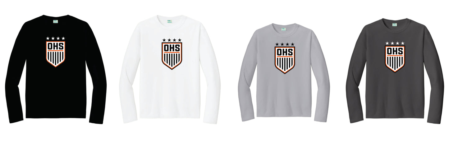 OHS Girls Soccer Long Sleeve Performance Tee. Unisex and Youth Sizing