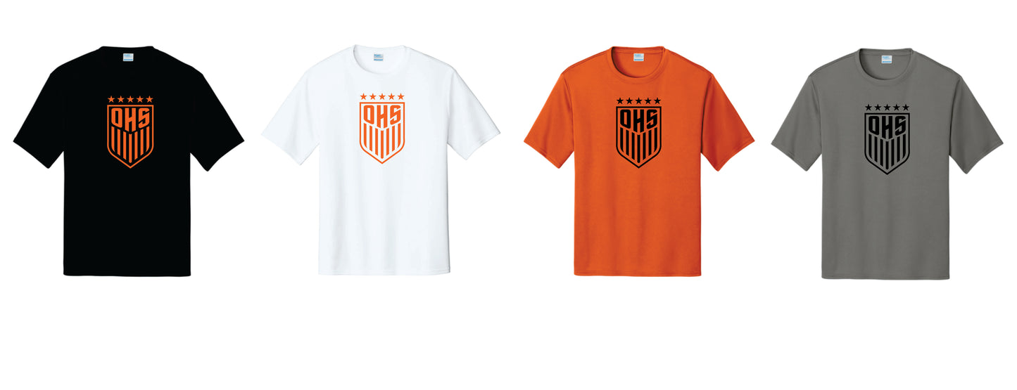 OHS BS Performance Tee with Digital Print. Black,Orange, White. Unisex and Youth Sizes V2