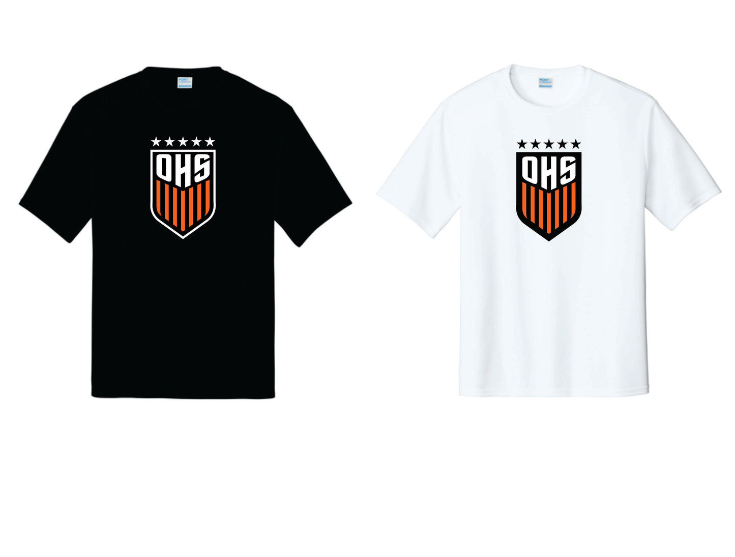OHS BS Performance Tee with Digital Print. Black,, White. Women's Sizes V1