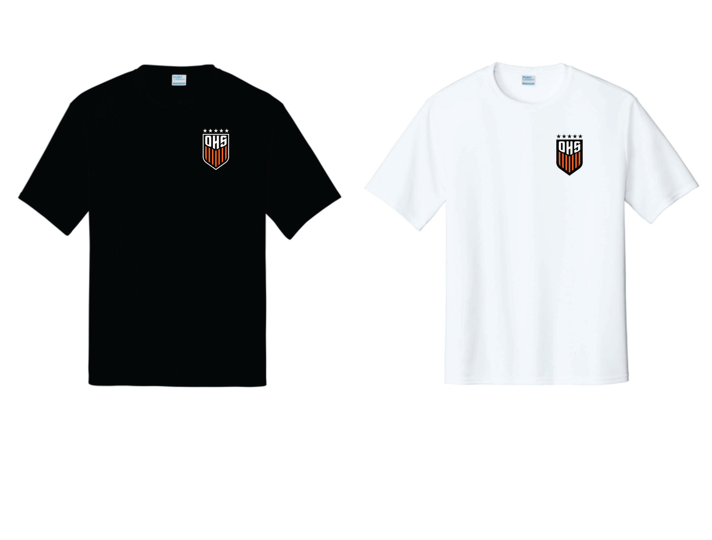 OHS BS Performance Tee with Digital Print. Black,, White. Women's Sizes V1 LC