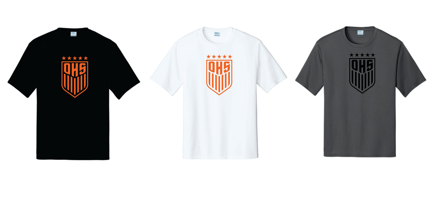 OHS BS Performance Tee with Digital Print. Black,, White. Women's Sizes V2