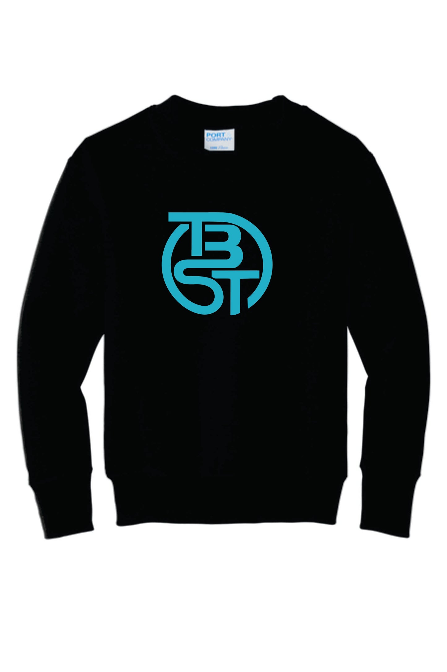 TBST Cotton Blend Crewneck Sweatshirt. Black, White, Gray. Adult and Youth Sizes V1
