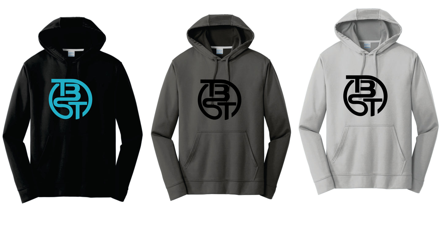 TBST Performance Hoodie. Black, Charcoal,Silver. Adult and Youth Sizes