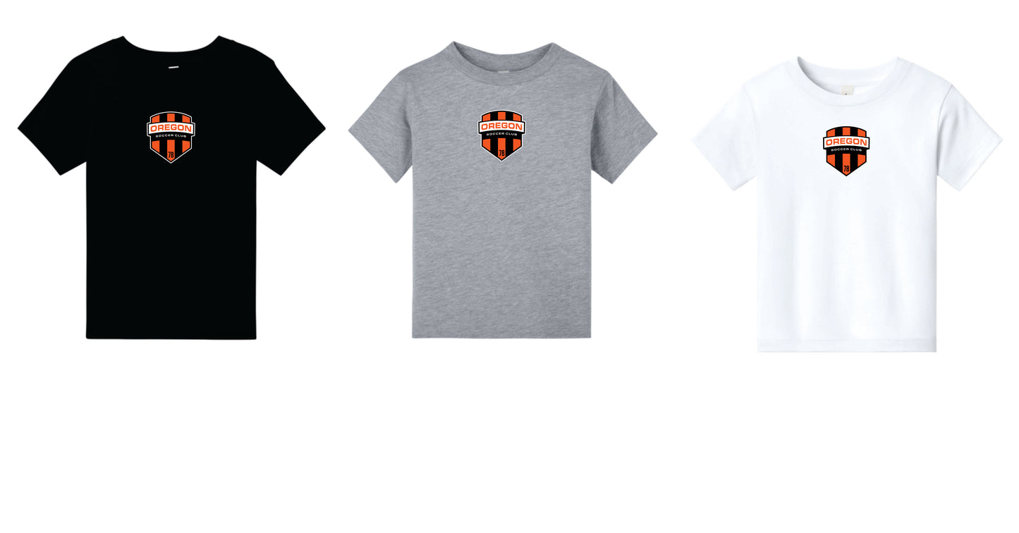 Oregon SC Cotton Toddler Tee. Black, Gray White.