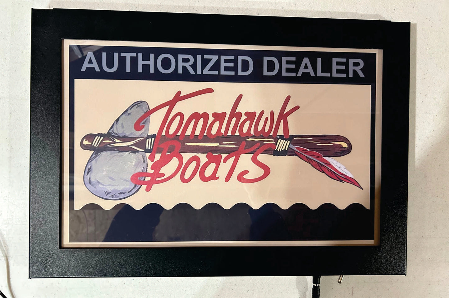Tomahawk Boats Lighted sign