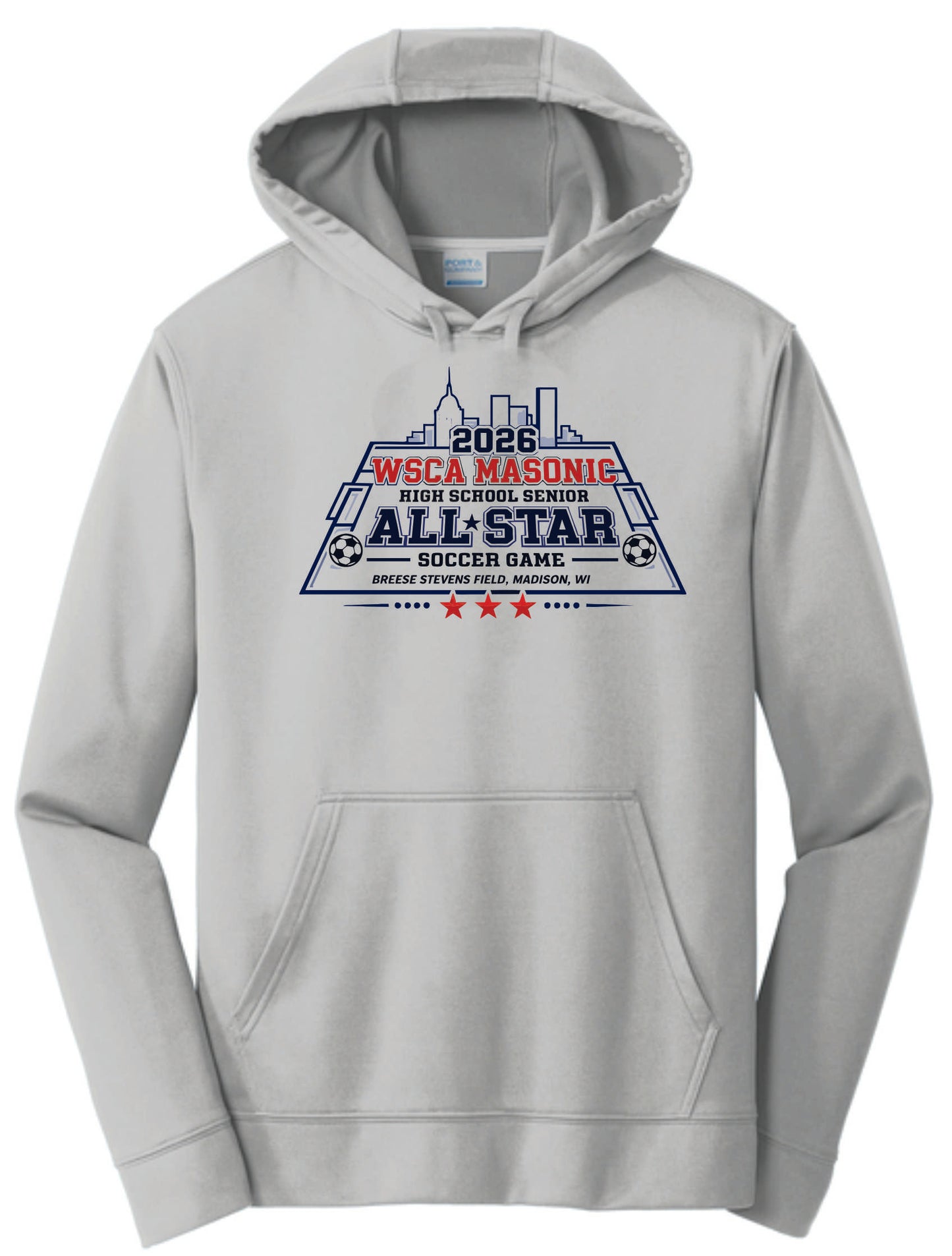 2026 WSCA All-Star Game Performance Hoodie Unisex sizes.