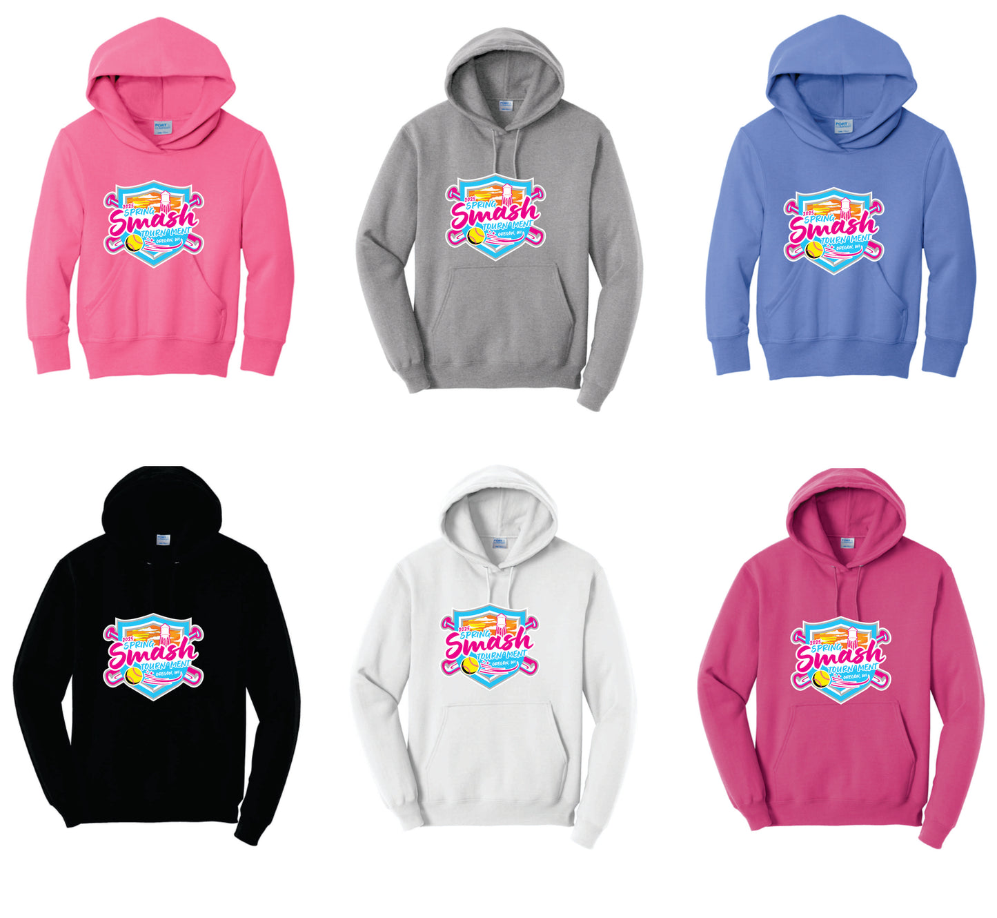 Oregon Softball Summer Smash Tournament Hoodie Youth sizes.