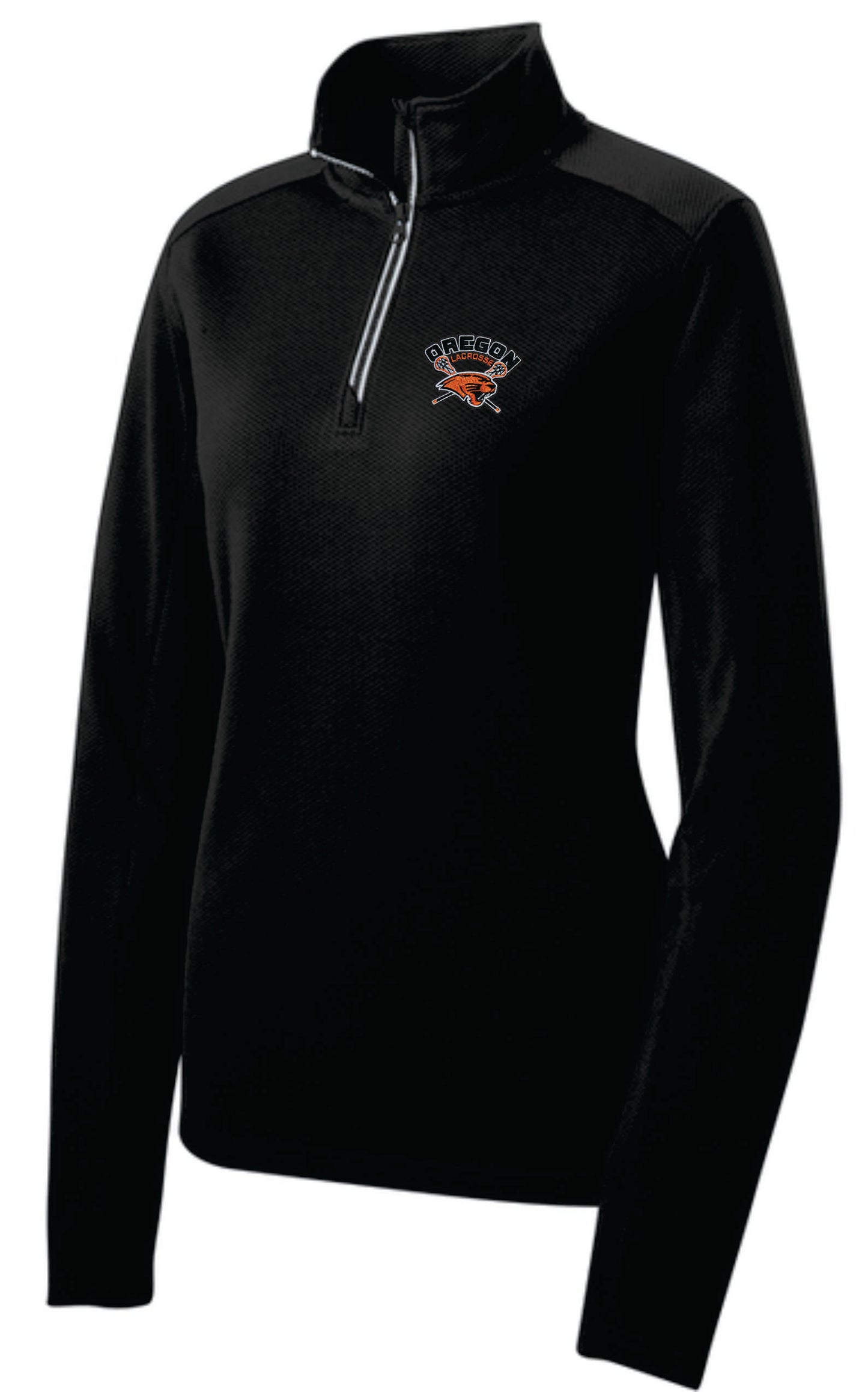 Lacrosse Coaches Sport-Tek® Women's Sport-Wick® Textured 1/4-Zip Pullover V1