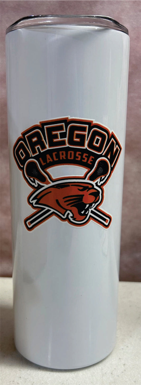 Oregon Lacrose 20 ounce skinny Tumbler