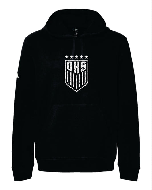 OHS BS Adidas Hoodie. Black with Distressed Logo Unisex Sizes