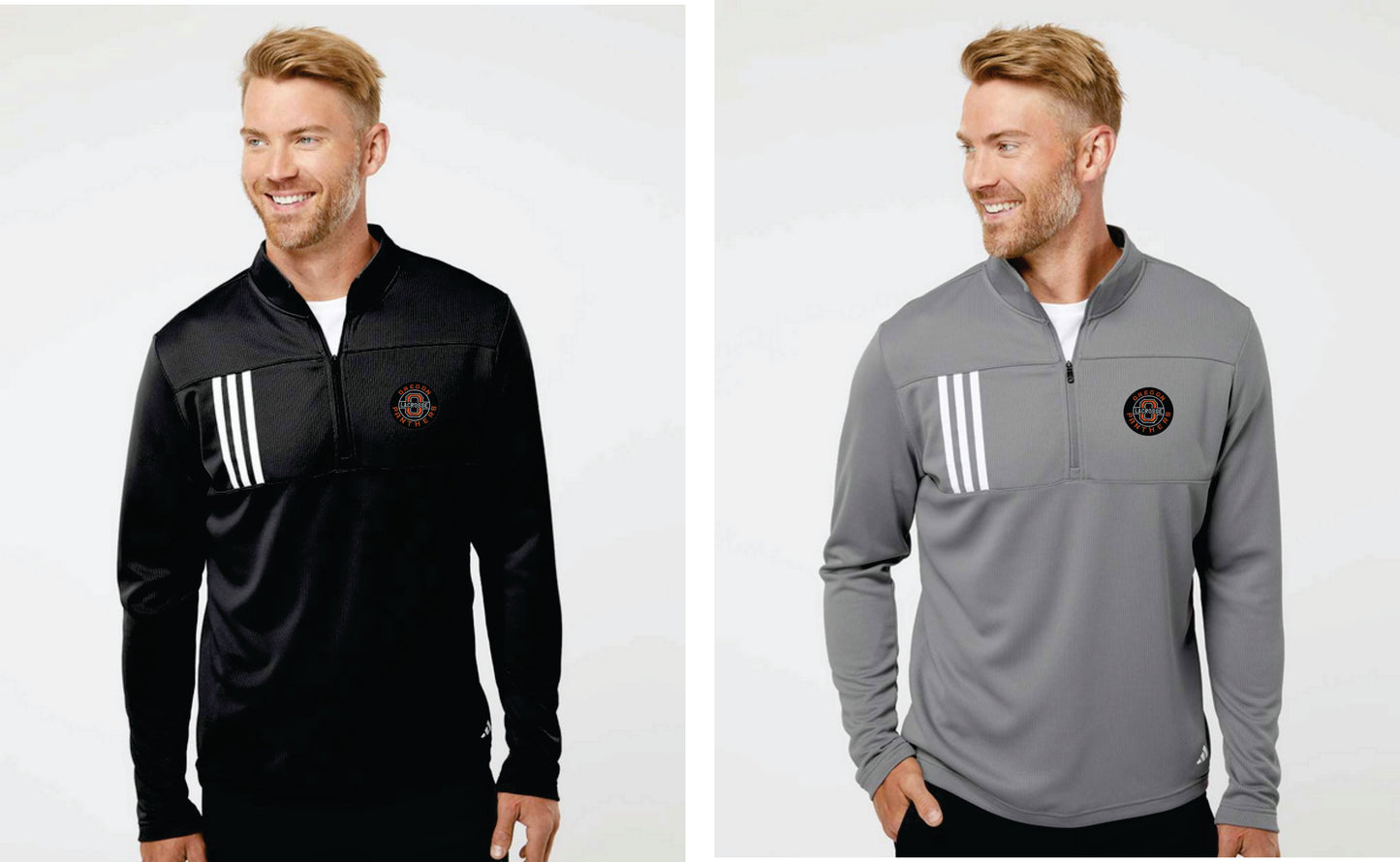 OHS Boys Lacrosse Adidas - 3-Stripes Double Knit Quarter-Zip Pullover Men V2