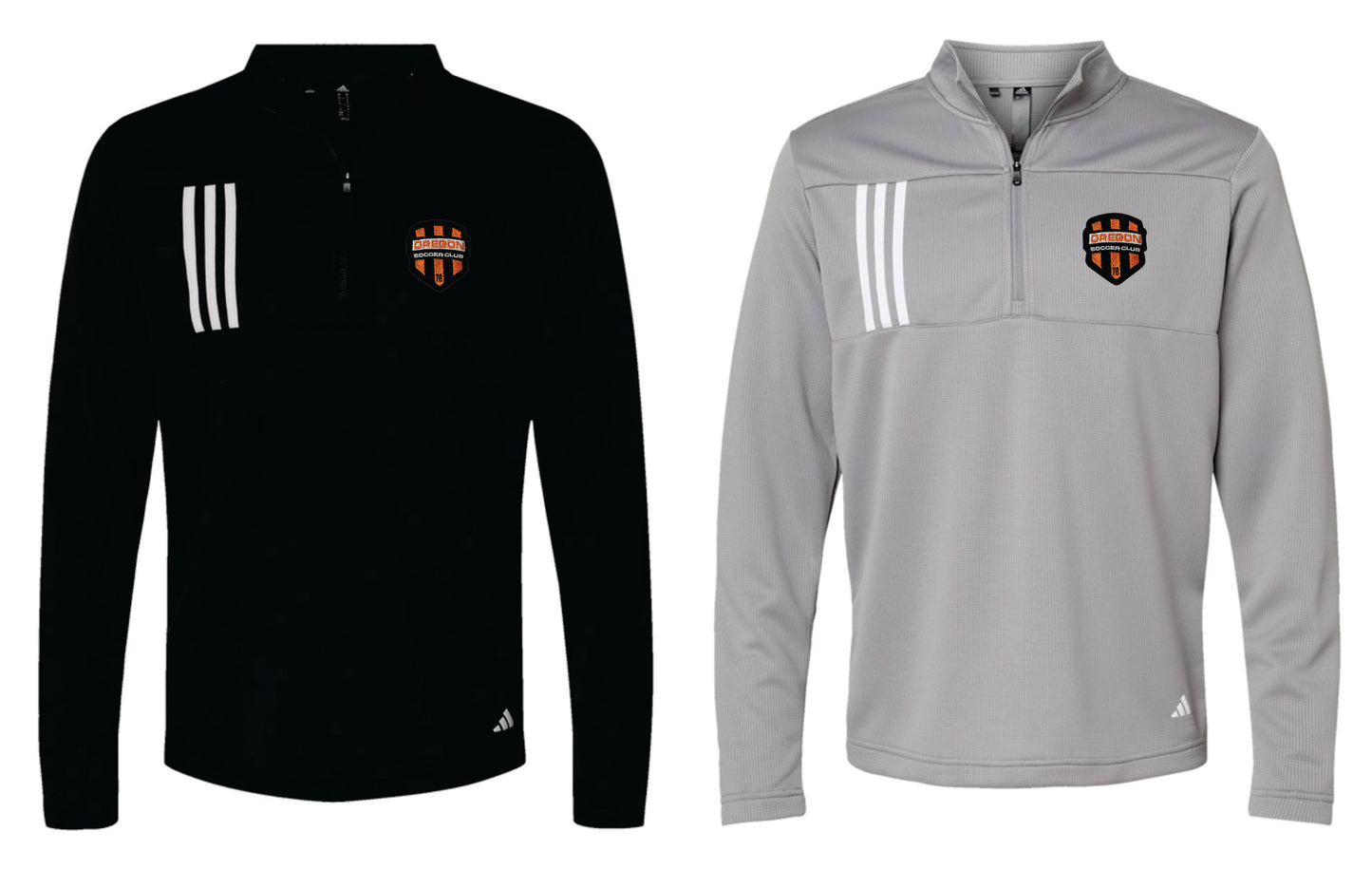 Oregon SC Adidas - 3-Stripes Double Knit Quarter-Zip Pullover Men