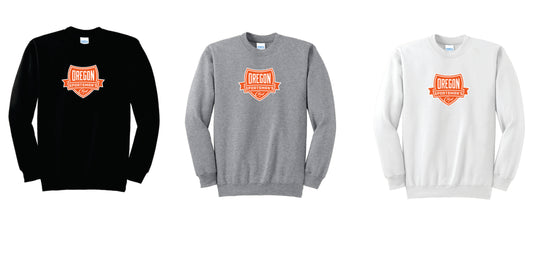 OSC Cotton Blend  Crewneck Sweatshirt.  Black, White, Gray. Adult and Youth Sizes