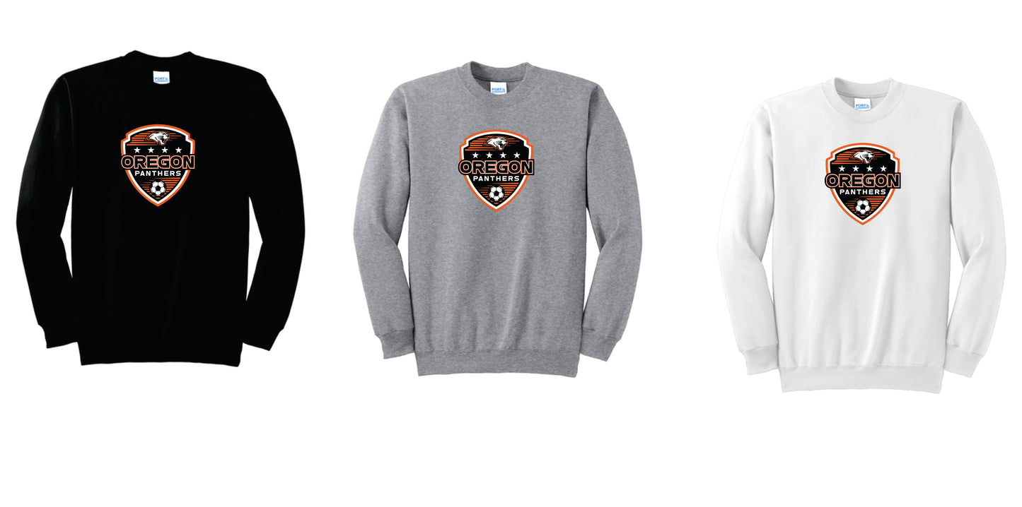 OHS Girls Soccer Cotton Blend Pullover Crewneck. Black, Gray, White.  Unisex and Youth Sizes