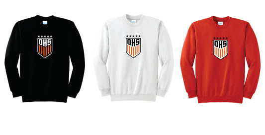 OHS BS Cotton Blend Pullover Crewneck. Black, Orange, White.  Unisex Sizes