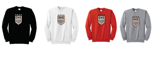 OHS Girls Soccer Cotton Blend Pullover Crewneck.  Unisex and Youth Sizes