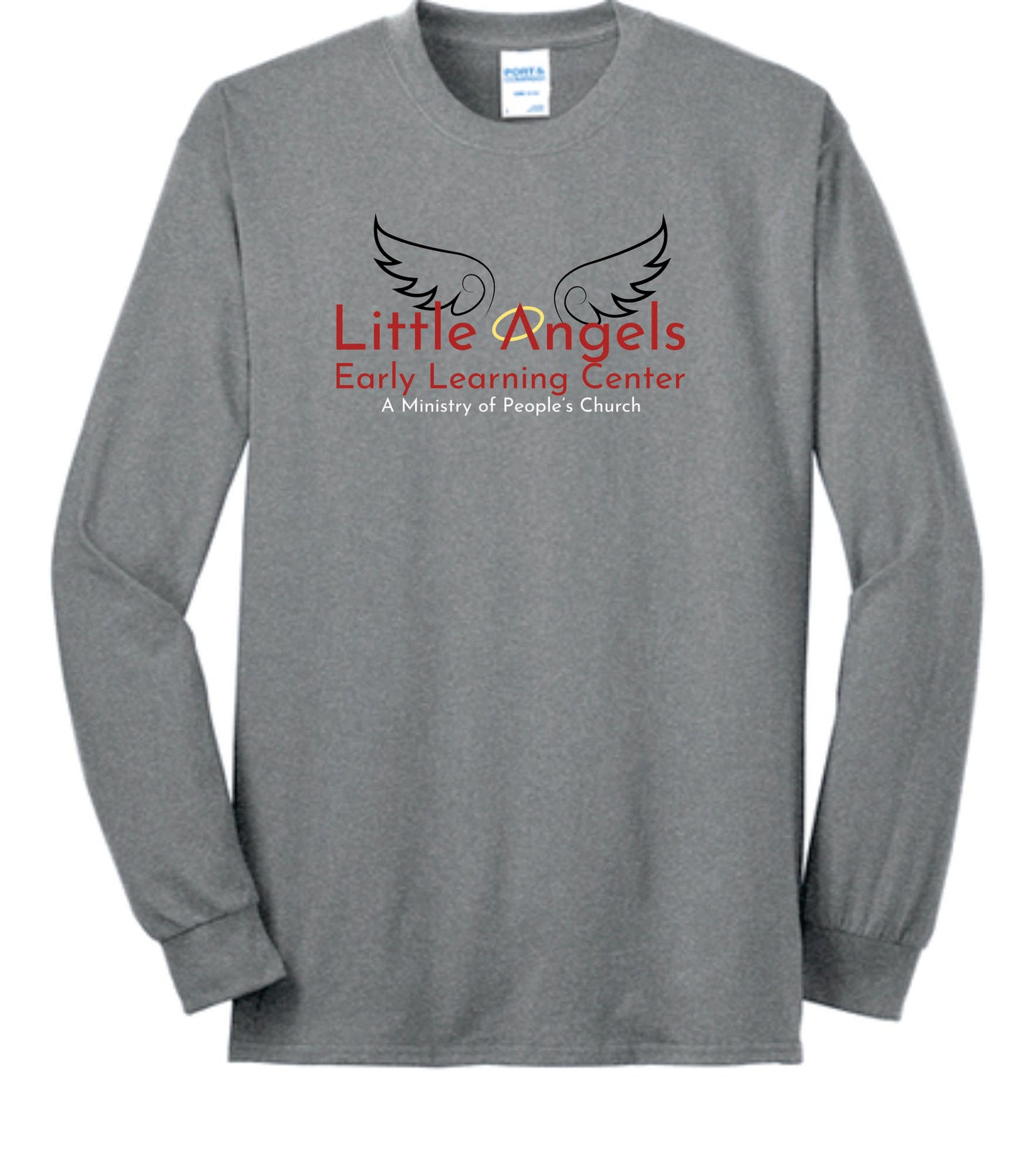 Little Angels 50/50 Long Sleeve Tee. Adult and Youth Sizes