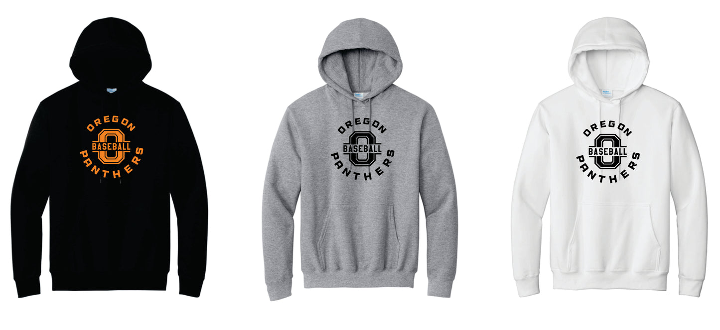 OBB Cotton Blend Hoodie.  Black, Gray, White.   Adult and Youth Sizes R1