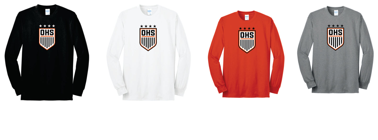 OHS Girls Cotton Blend Long Sleeve Tee.  Unisex and Youth Sizes
