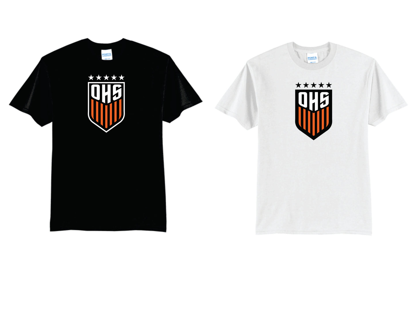OHS BS Cotton Blend Tee Black, White. Women's Sizes V1