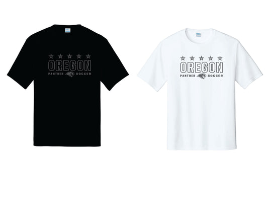OHS BS Champions Peformance Tee with Digital Print. Black, White. Unisex sizes