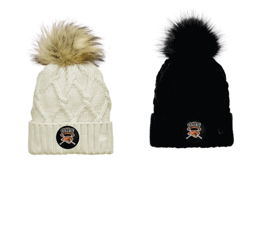 Oregon Boys Lacrosse  New Era Faux Fut Pom Beanie OHS1