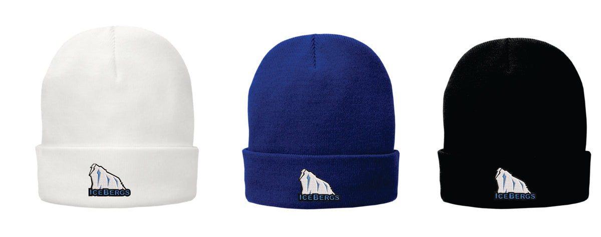 Icebergs Beanie with Embroidered Patch