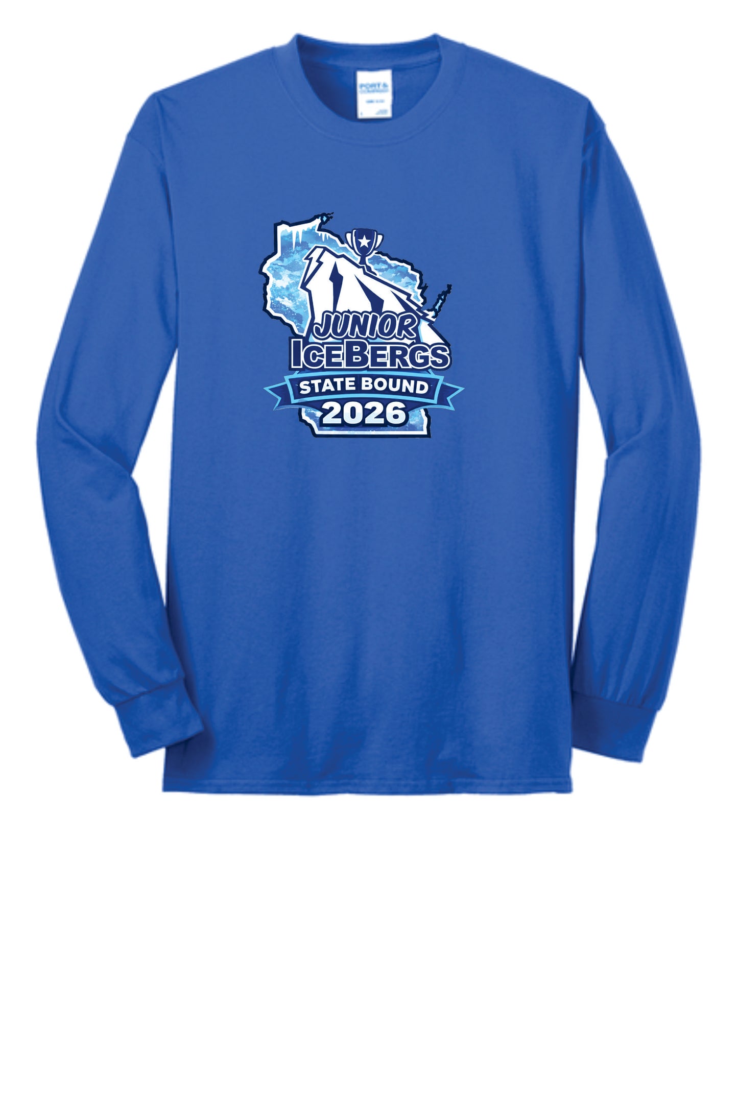 Jr Icebergs State Bound 2026 Long Sleeve T-shirt Digital Print Youth/ Adult