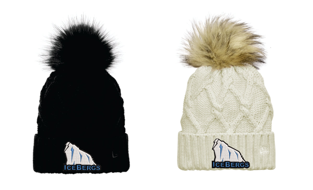 Icebergs New Era Faux Fut Pom Beanie