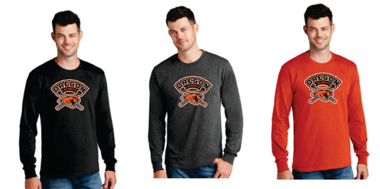 Oregon Lacrosse Long Sleeve T-shirt Digital Print v1 Youth/ Adult