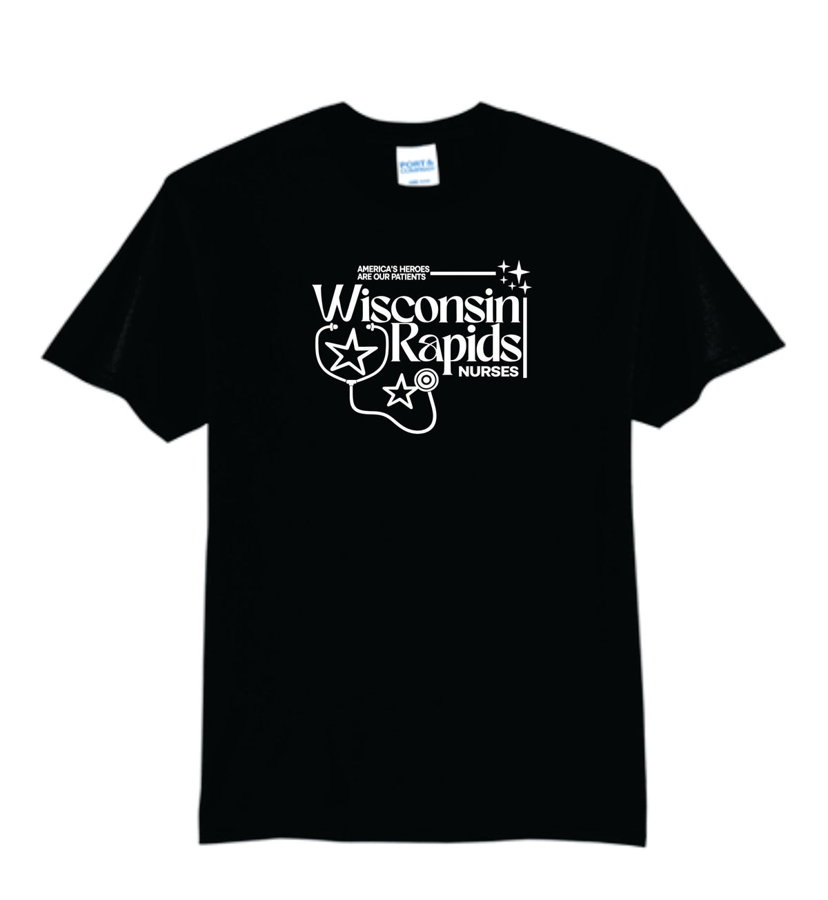 Rapids Nurses Cotton Blend Tee Black