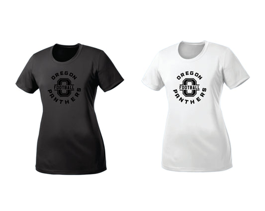 OFB Performance Tee. Charcoal, White. Women's Sizes V5