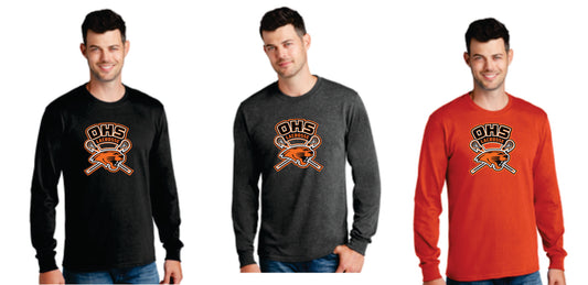 OHS Boys  Lacrosse Long Sleeve Blend T-shirt Digital Print Unisex/ Adult OHS1