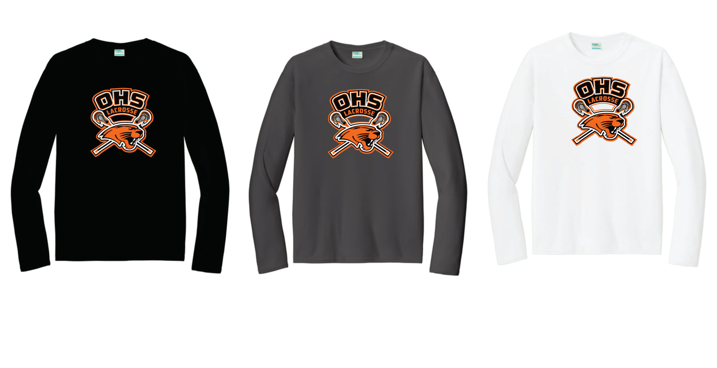OHS Boys Lacrosse Performance  Long Sleeve T-shirt Digital Print Unisex/ Adult OHS1