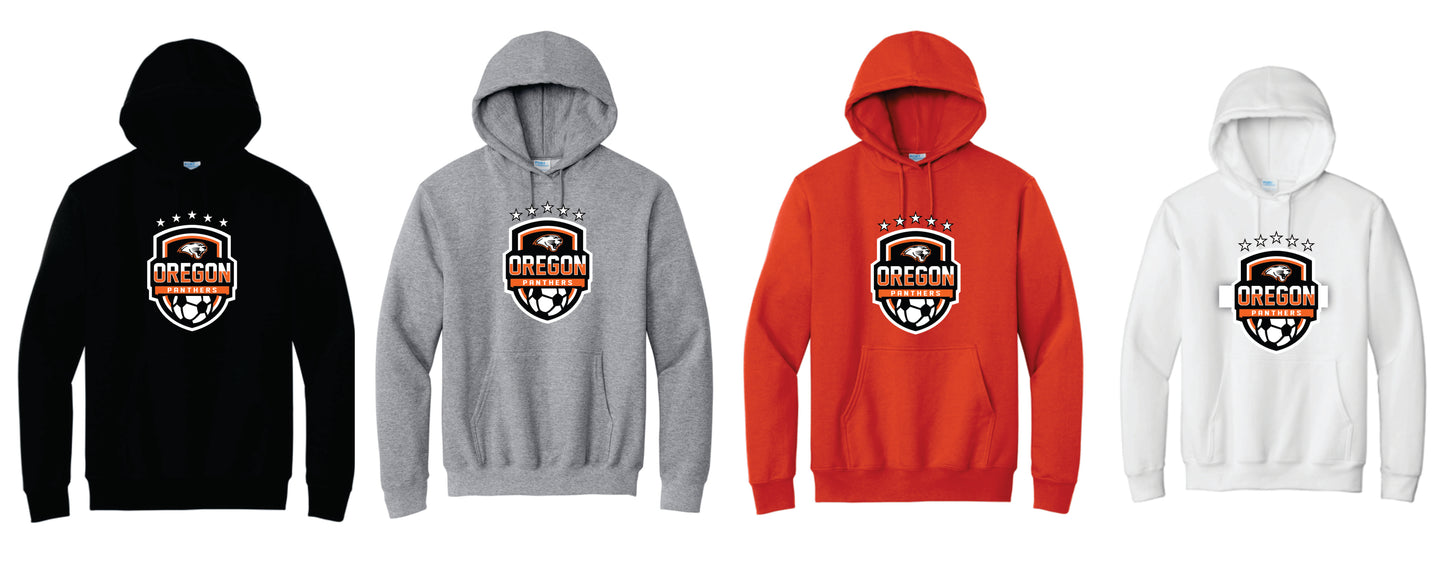 Cotton Blend Hoodie. Black, Gray, Orange, White.  Unisex Sizes