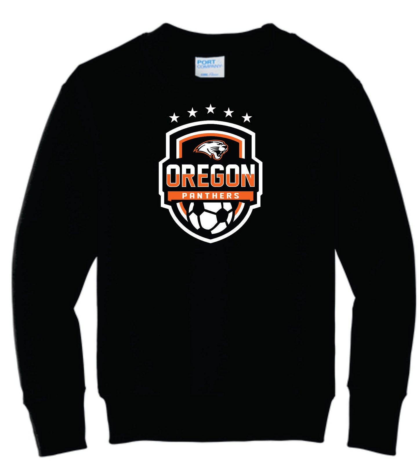 Cotton Blend Pullover Crewneck, Black, White or Gray. Youth Sizes