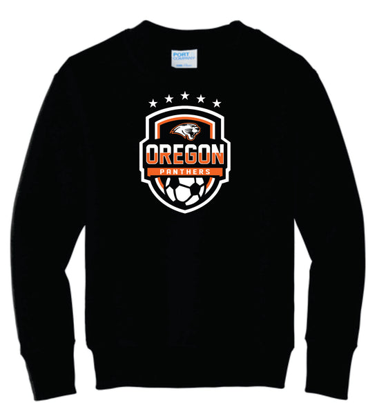 Cotton Blend Pullover Crewneck. Black, Gray, Orange, White.  Unisex Sizes