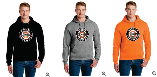 Oregon Lacrosse Digital Print Pullover Hoodie Orange, Black or Gray, Uninisex/ Youth V2