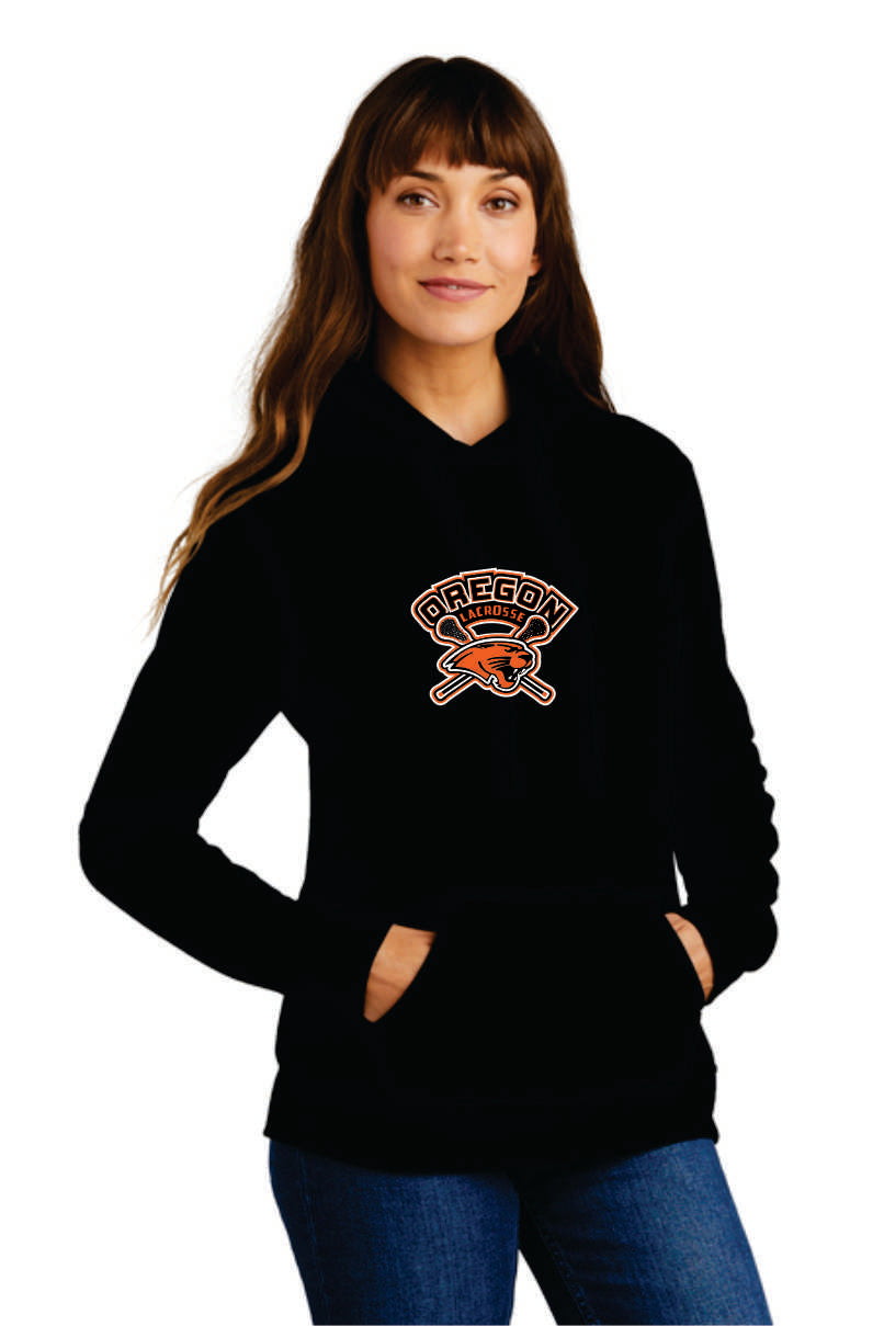 Oregon Lacrosse Digital Print Pullover Hoodie, Women V1