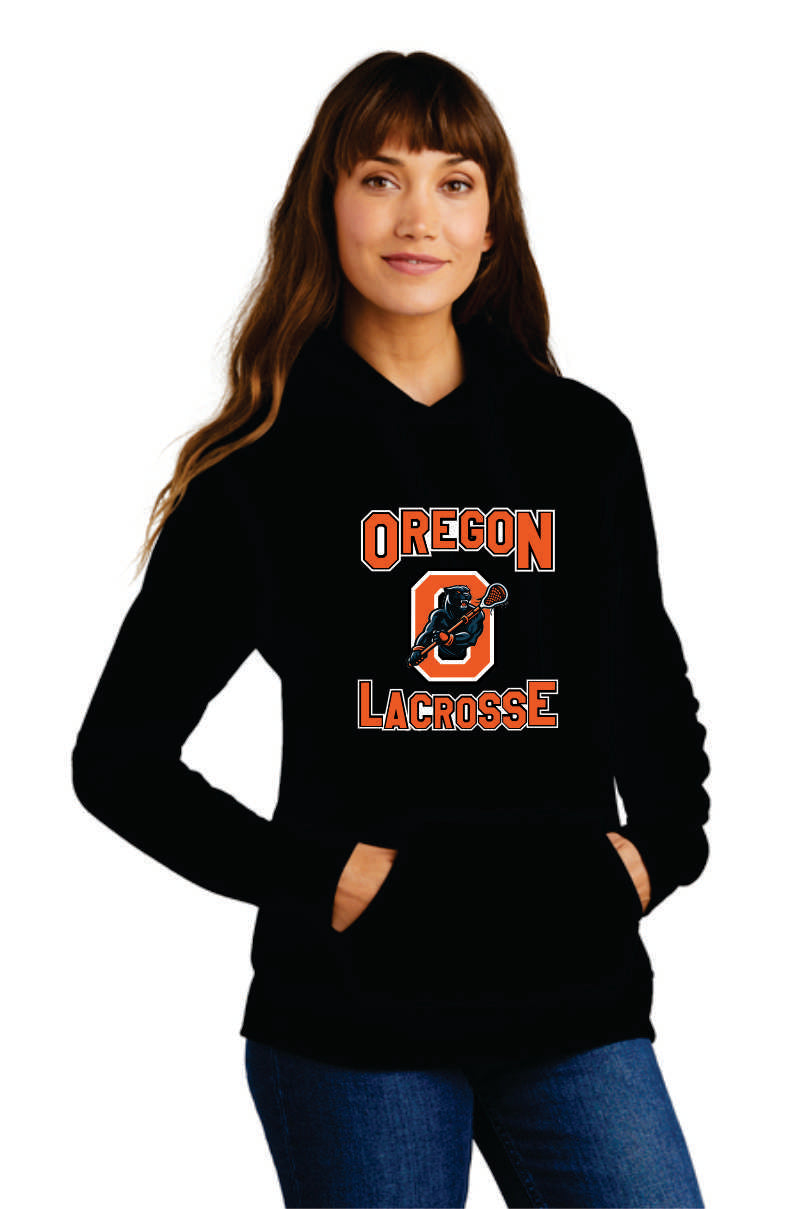 Oregon Lacrosse Digital Print Pullover Hoodie, Women V4