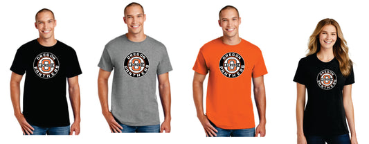 Oregon Lacrosse Digital Print Tee Orange, Black or Gray, Unisex/ Youth V2