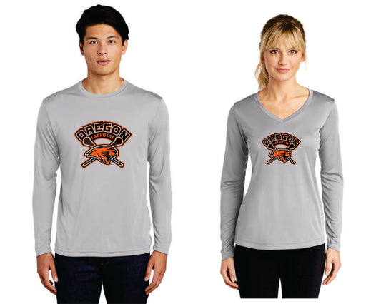 Oregon Lacrosse  Sublimated Long Sleeve T-shirt, Men, Women, Youth V1