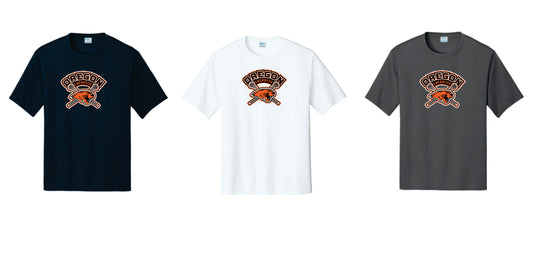 OHS Boys Lacrosse  Performance Tee. Black, Gray White.  Unisex Women  and Youth Sizes V1