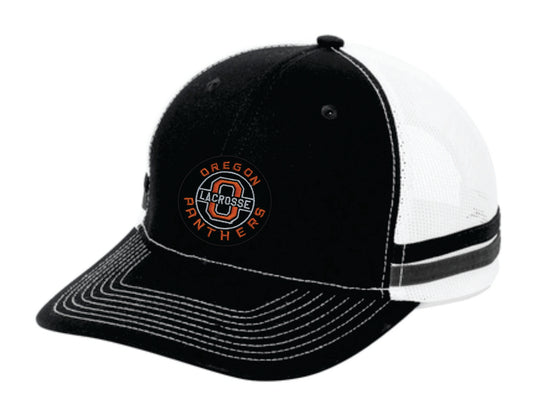 Oregon Lacrosse 2 Stripe Trucker Hat V2