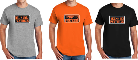 Oregon Panthers Digital Print Tee Orange, Black or Gray v4, Youth/ Adult