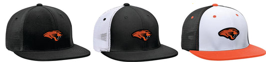 Oregon Softball Flat Bill Mesh Trucker Hat Flex Fit v1