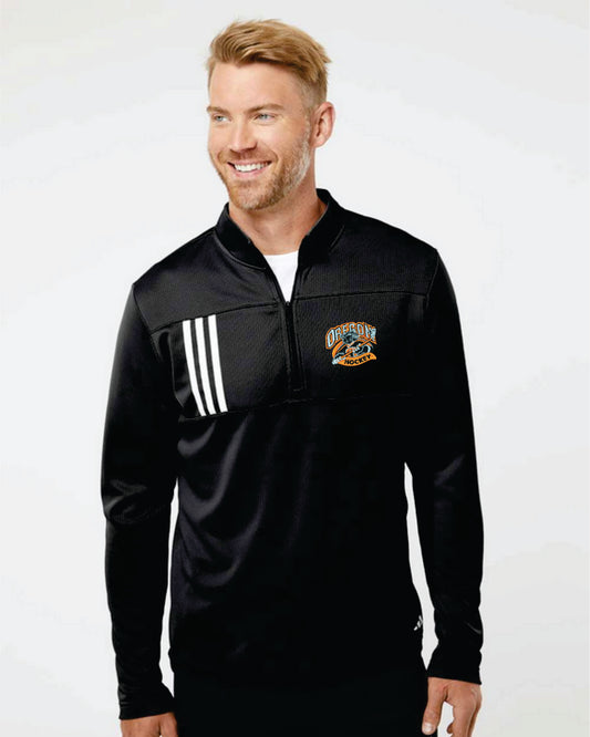 Oregon Youth Hockey Adidas - 3-Stripes Double Knit Quarter-Zip Pullover Men V1