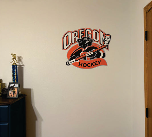 Oregon Hockey Wall Art Logo
