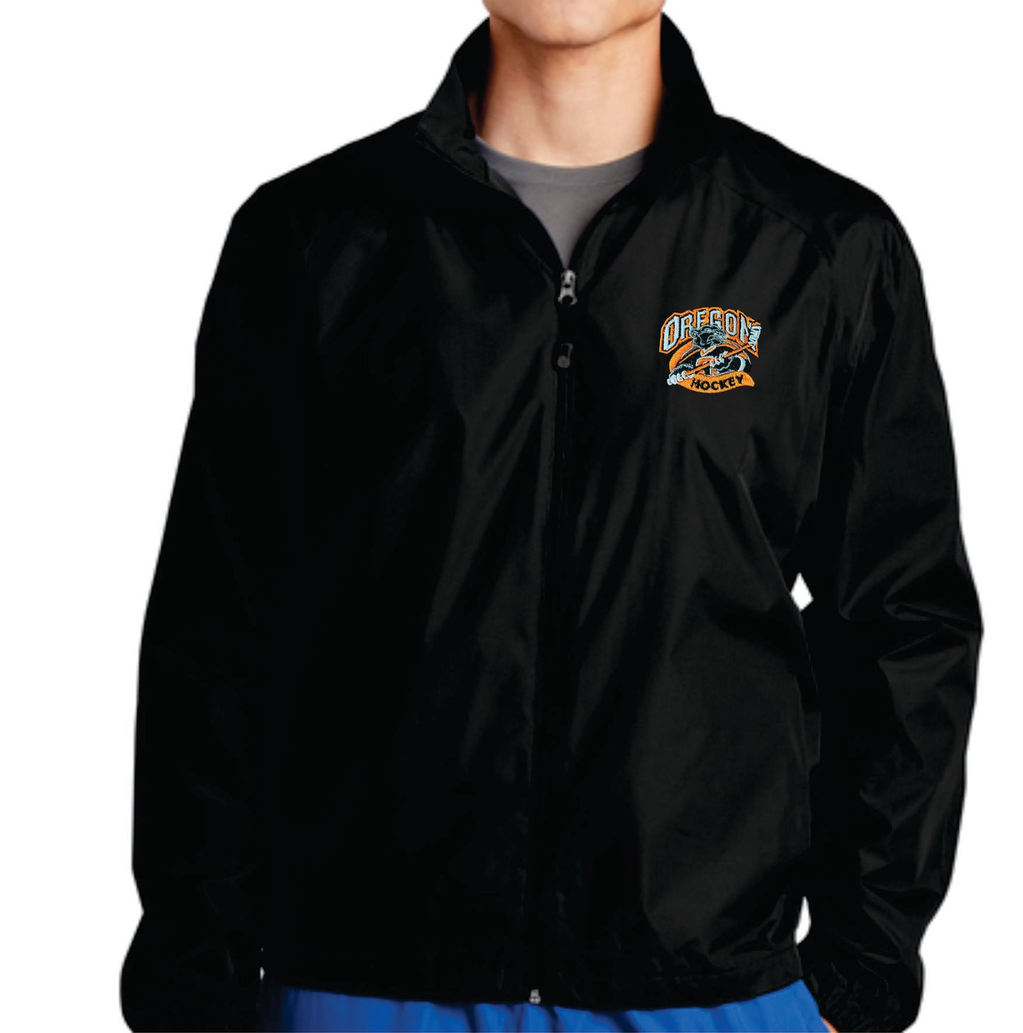 Oregon Hockey Full Zip Wind Jacket Unisex/ Youth V1